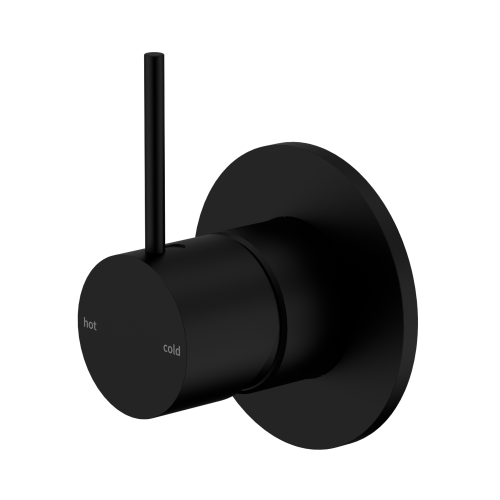 NERO MECCA SHOWER MIXER HANDLE UP 80MM PLATE MATTE BLACK