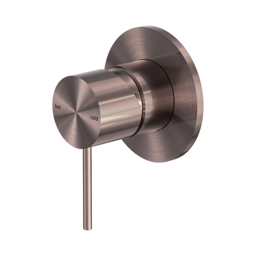 NERO MECCA SHOWER MIXER 80MM PLATE BRUSHED BRONZE