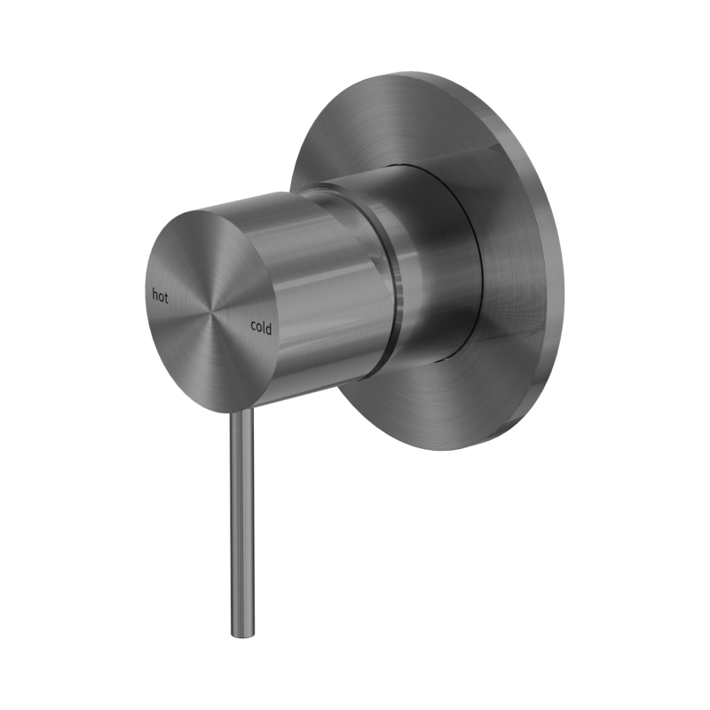 NERO MECCA SHOWER MIXER 80MM PLATE GUN METAL NERO MECCA SHOWER MIXER 80MM PLATE GUN METAL