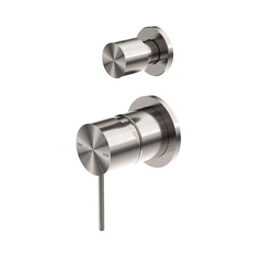 NERO MECCA SHOWER MIXER WITH DIVERTOR SEPARATE BACK PLATE BRUSHED NICKEL