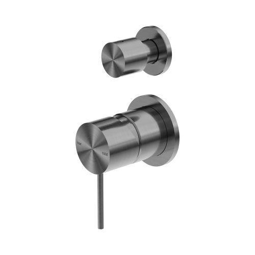 NERO MECCA SHOWER MIXER WITH DIVERTOR SEPARATE BACK PLATE GUN METAL