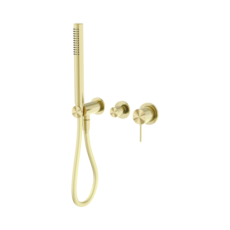 NERO MECCA SHOWER MIXER DIVERTOR SYSTEM SEPARATE BACK PLATE BRUSHED GOLD NERO MECCA SHOWER MIXER DIVERTOR SYSTEM SEPARATE BACK PLATE BRUSHED GOLD