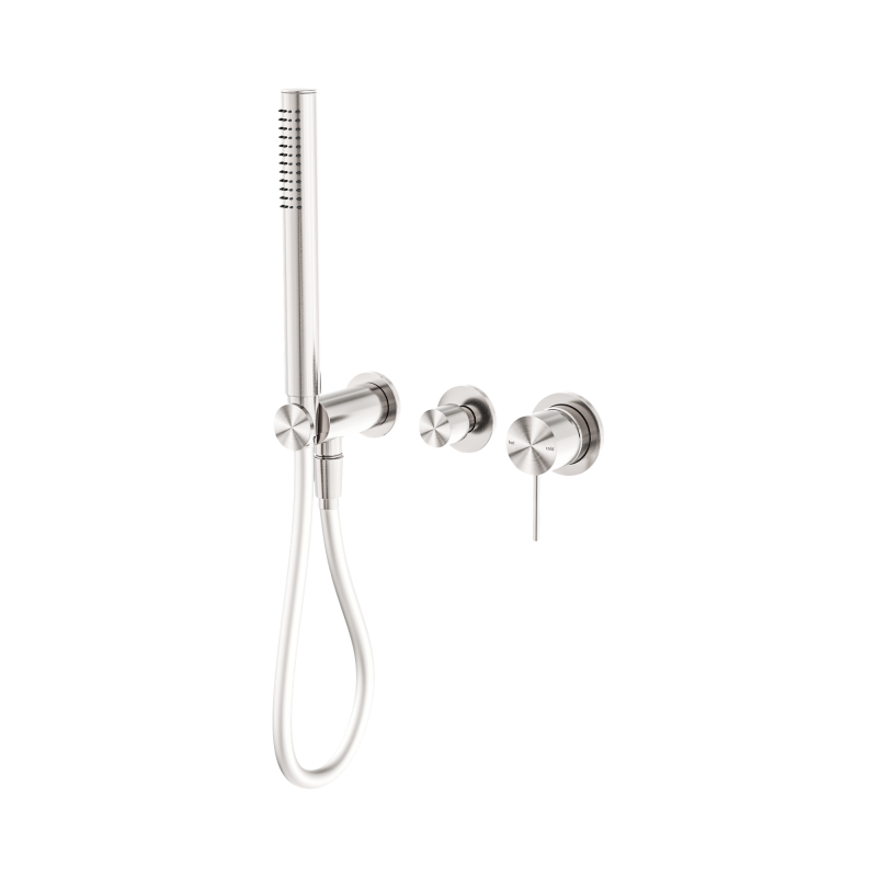 NERO MECCA SHOWER MIXER DIVERTOR SYSTEM SEPARATE BACK PLATE BRUSHED NICKEL NERO MECCA SHOWER MIXER DIVERTOR SYSTEM SEPARATE BACK PLATE BRUSHED NICKEL