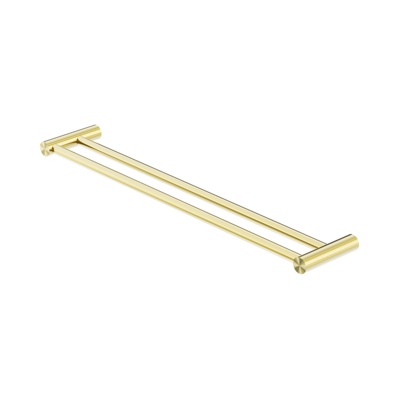 NERO NEW MECCA DOUBLE TOWEL RAIL 600MM BRUSHED GOLD NERO NEW MECCA DOUBLE TOWEL RAIL 600MM BRUSHED GOLD