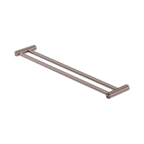 NERO NEW MECCA DOUBLE TOWEL RAIL 600MM BRUSHED BRONZE