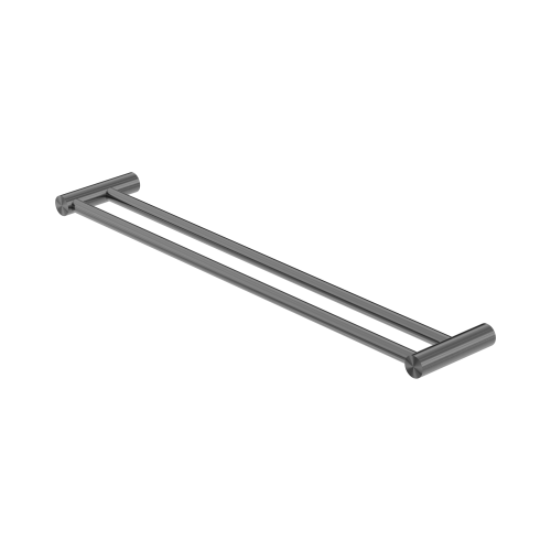 NERO NEW MECCA DOUBLE TOWEL RAIL 600MM GUN METAL 