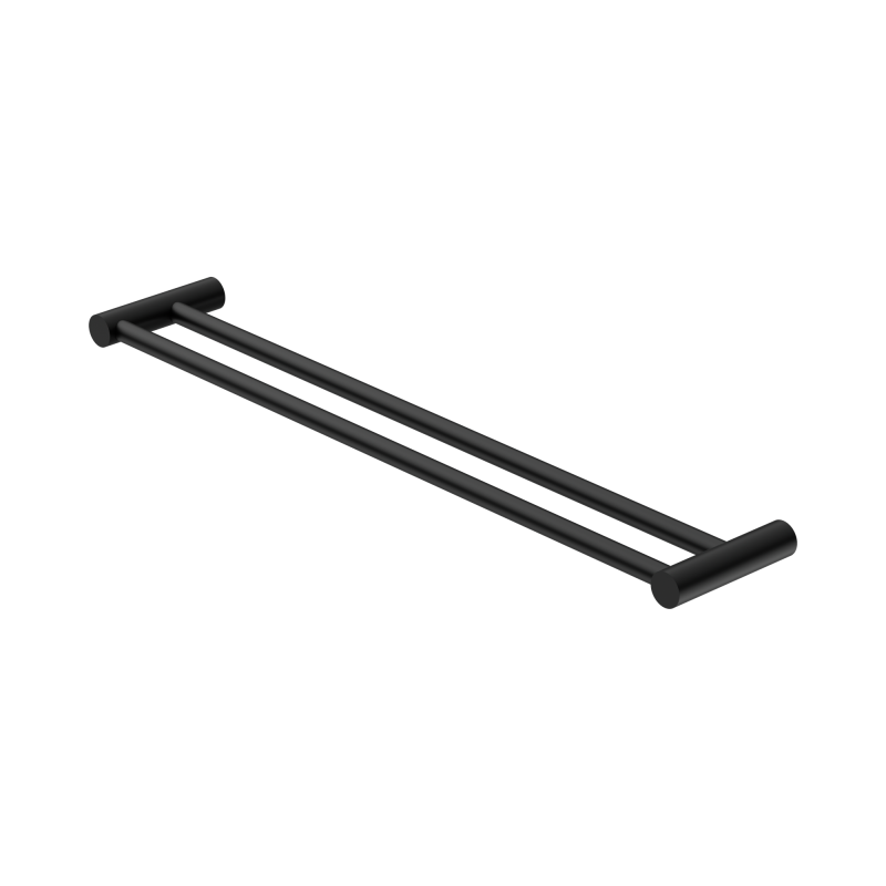 NERO NEW MECCA DOUBLE TOWEL RAIL 600MM MATTE BLACK NERO NEW MECCA DOUBLE TOWEL RAIL 600MM MATTE BLACK
