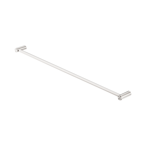 NERO NEW MECCA SINGLE TOWEL RAIL 800MM BRUSHED NICKEL