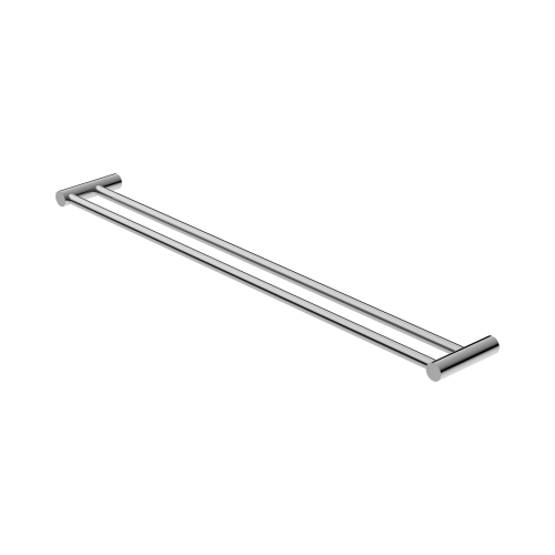 NERO NEW MECCA DOUBLE TOWEL RAIL 800MM CHROME
