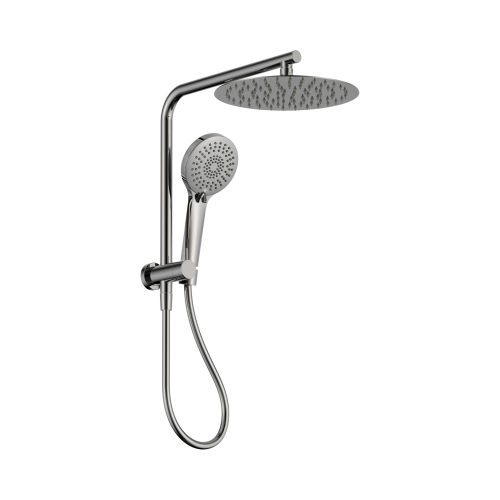 NERO MECCA 2 IN 1 TWIN SHOWER CHROME