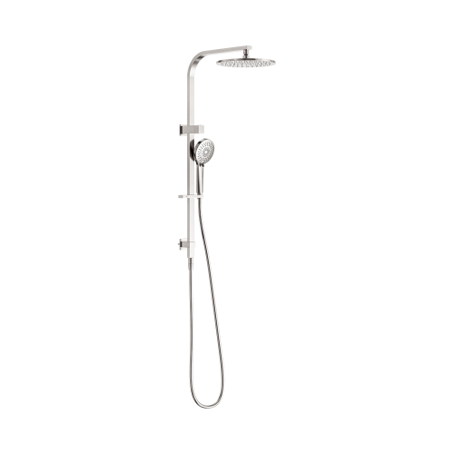 NERO BIANCA TWIN SHOWER BRUSHED NICKEL