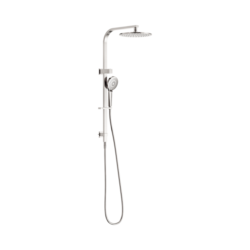 NERO BIANCA TWIN SHOWER BRUSHED NICKEL