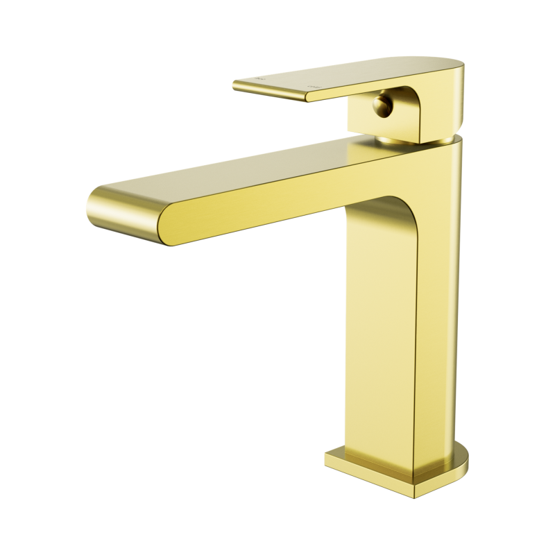 NERO BIANCA BASIN MIXER STRAIGHT SPOUT BRUSHED GOLD NERO BIANCA BASIN MIXER STRAIGHT SPOUT BRUSHED GOLD