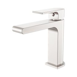 NERO BIANCA BASIN MIXER STRAIGHT SPOUT BRUSHED NICKEL