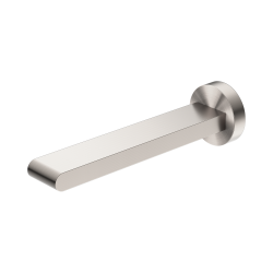 NERO BIANCA FIXED BATH SPOUT ONLY 200MM BRUSHED NICKEL