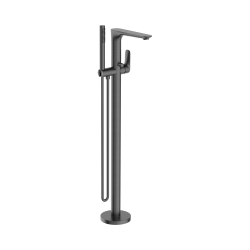 NERO BIANCA FREESTANDING BATH MIXER WITH HAND SHOWER GUN METAL