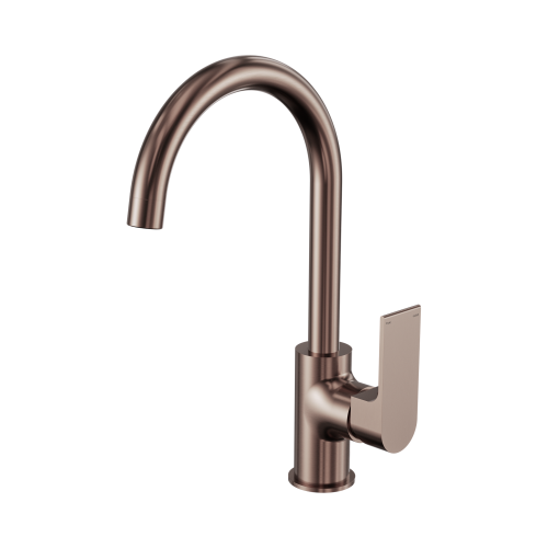 NERO BIANCA KITCHEN MIXER GOOSENECK SPOUT BRUSHED BRONZE