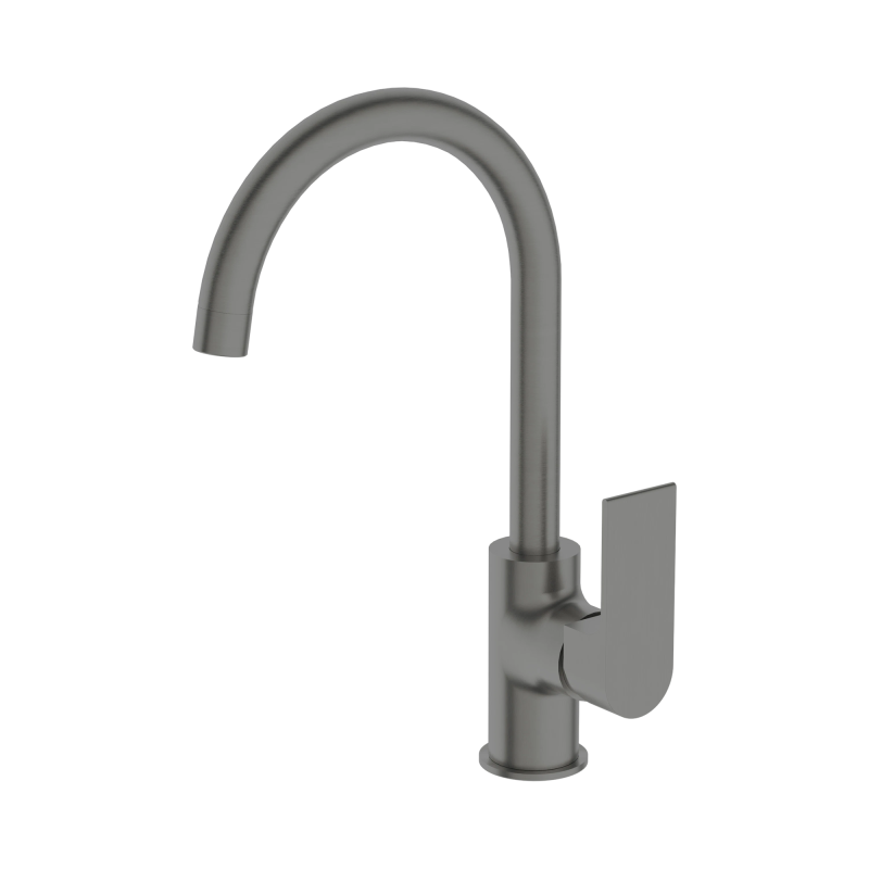 NERO BIANCA KITCHEN MIXER GOOSENECK SPOUT GUN METAL NERO BIANCA KITCHEN MIXER GOOSENECK SPOUT GUN METAL