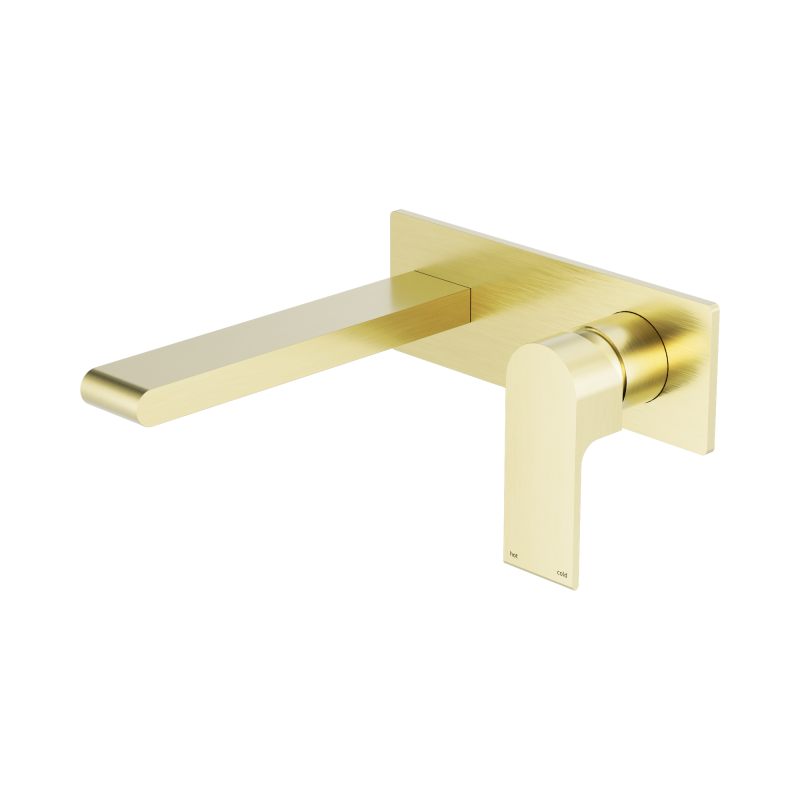 NERO BIANCA WALL BASIN/BATH MIXER 187MM BRUSHED GOLD NERO BIANCA WALL BASIN/BATH MIXER 187MM BRUSHED GOLD