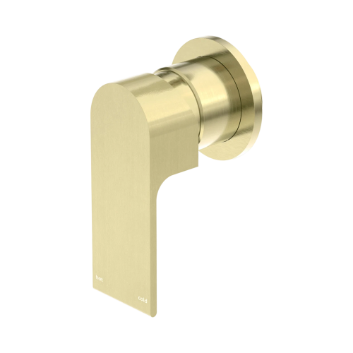NERO BIANCA SHOWER MIXER 80MM PLATE BRUSHED GOLD