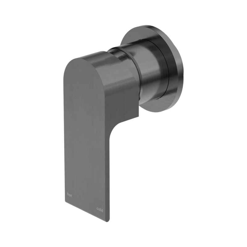 NERO BIANCA SHOWER MIXER 80MM PLATE GUN METAL NERO BIANCA SHOWER MIXER 80MM PLATE GUN METAL