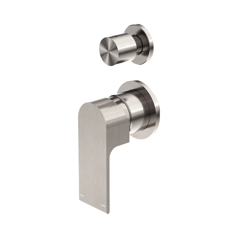 NERO BIANCA SHOWER MIXER WITH DIVERTOR SEPARATE BACK PLATE BRUSHED NICKEL NERO BIANCA SHOWER MIXER WITH DIVERTOR SEPARATE BACK PLATE BRUSHED NICKEL