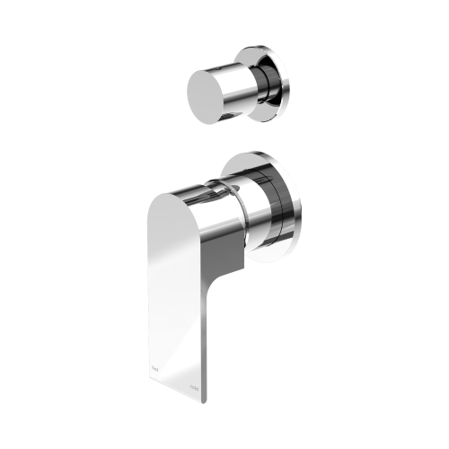 NERO BIANCA SHOWER MIXER WITH DIVERTOR SEPARATE BACK PLATE CHROME