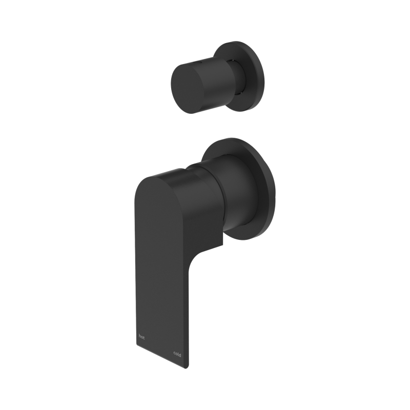 NERO BIANCA SHOWER MIXER WITH DIVERTOR SEPARATE BACK PLATE MATTE BLACK NERO BIANCA SHOWER MIXER WITH DIVERTOR SEPARATE BACK PLATE MATTE BLACK