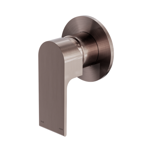 NERO BIANCA SHOWER MIXER 80MM PLATE BRUSHED BRONZE