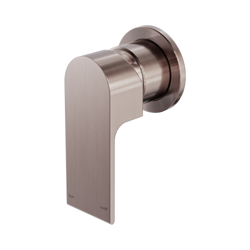 NERO BIANCA SHOWER MIXER 60MM PLATE BRUSHED BRONZE