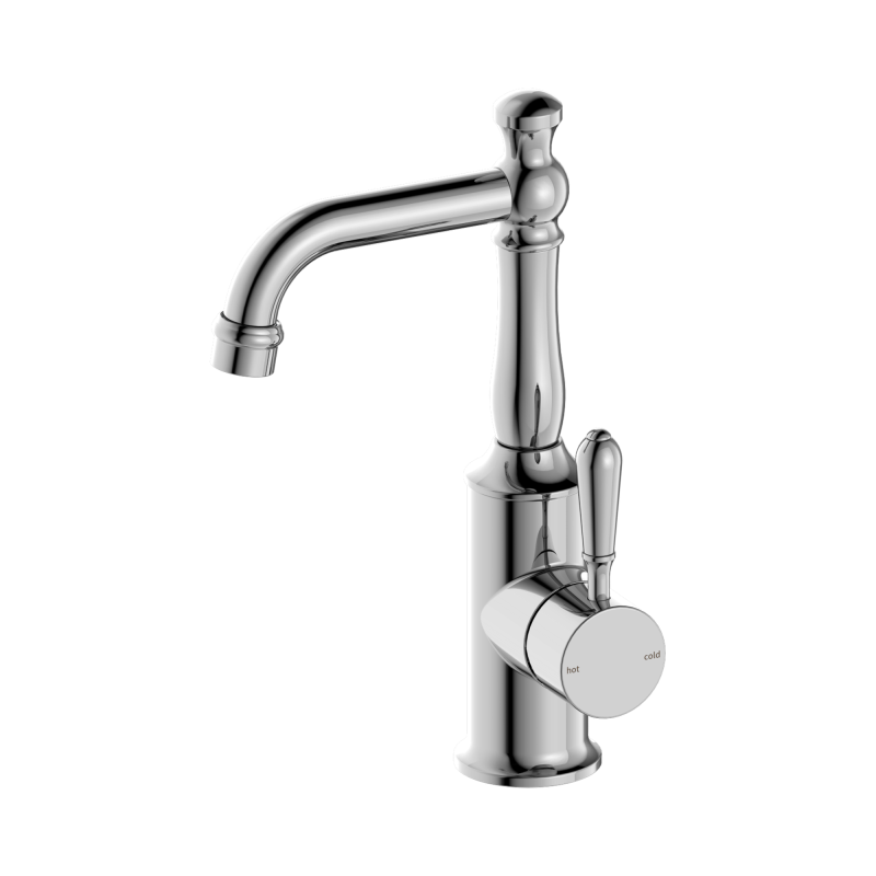 NERO YORK BASIN MIXER WITH METAL LEVER CHROME NERO YORK BASIN MIXER WITH METAL LEVER CHROME