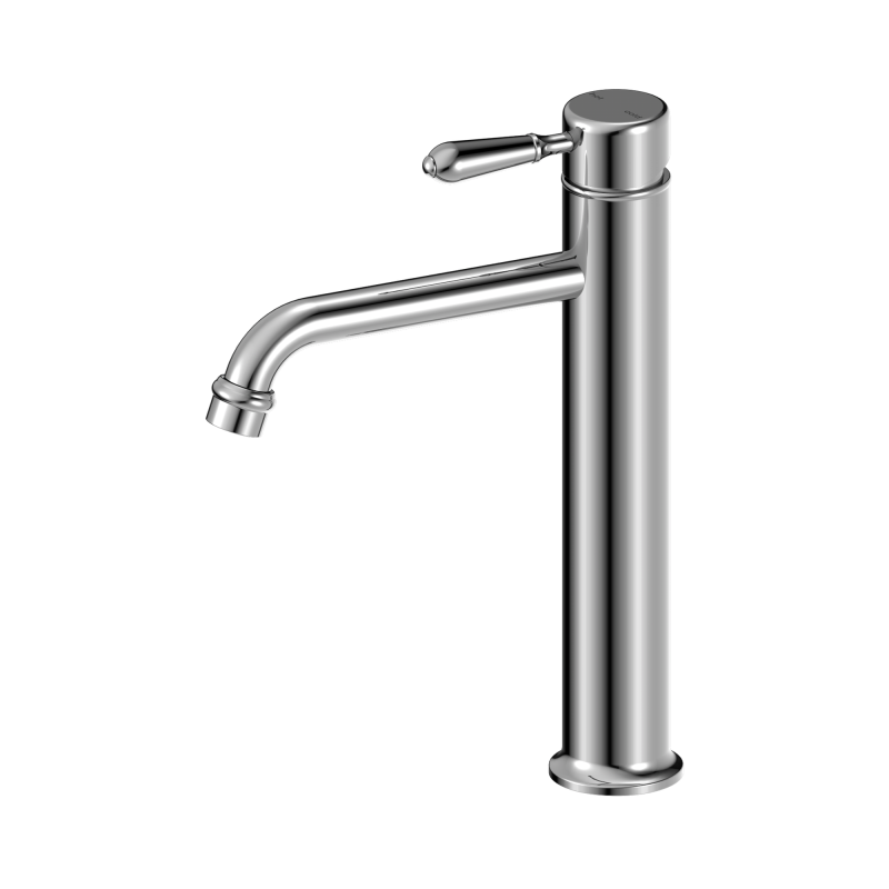 NERO YORK STRAIGHT TALL BASIN MIXER WITH METAL LEVER CHROME NERO YORK STRAIGHT TALL BASIN MIXER WITH METAL LEVER CHROME
