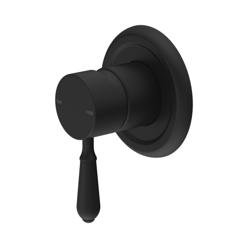 NERO YORK SHOWER MIXER WITH METAL LEVER MATTE BLACK