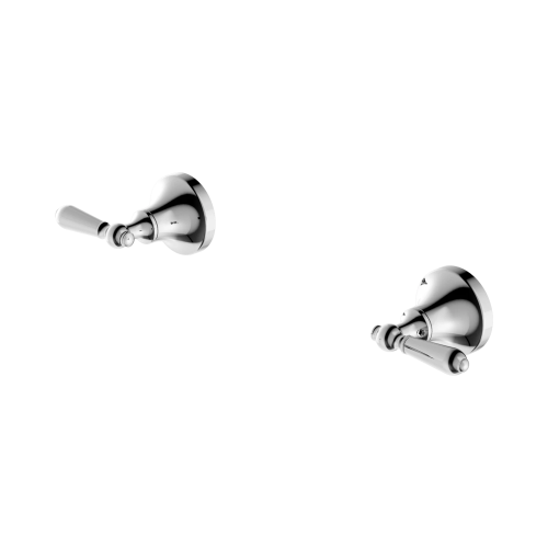 NERO YORK WALL TOP ASSEMBLIES WITH METAL LEVER CHROME