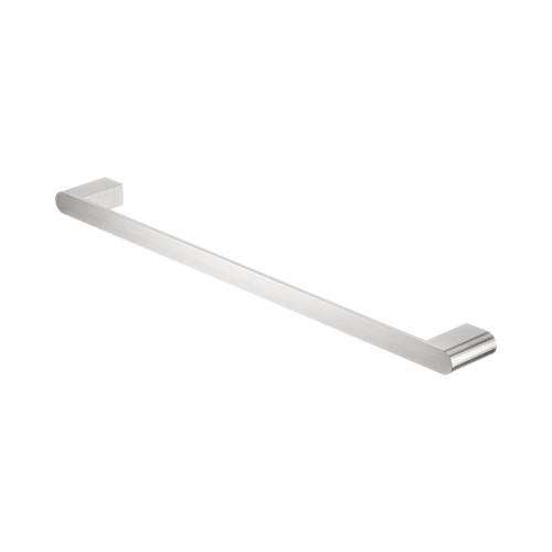 NERO BIANCA SINGLE TOWEL RAIL 600MM BRUSHED NICKEL