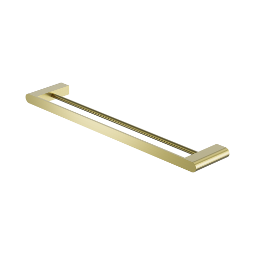 NERO BIANCA DOUBLE TOWEL RAIL 600MM BRUSHED GOLD