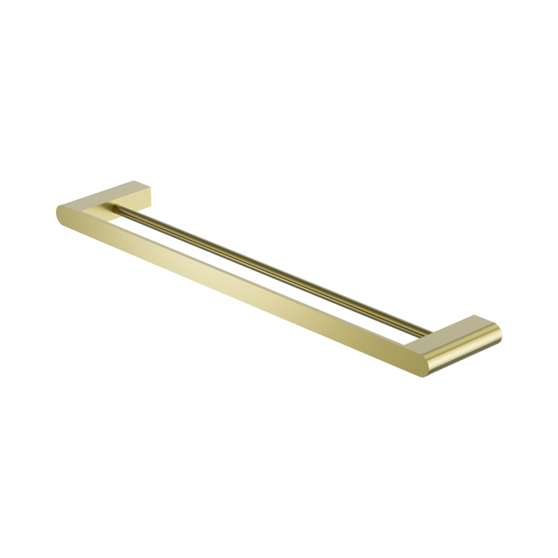NERO BIANCA DOUBLE TOWEL RAIL 600MM BRUSHED GOLD NERO BIANCA DOUBLE TOWEL RAIL 600MM BRUSHED GOLD