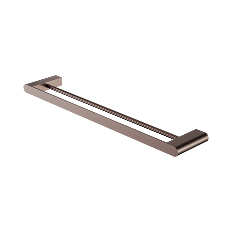NERO BIANCA DOUBLE TOWEL RAIL 600MM BRUSHED BRONZE NERO BIANCA DOUBLE TOWEL RAIL 600MM BRUSHED BRONZE