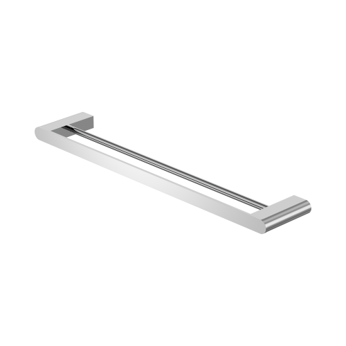 NERO BIANCA DOUBLE TOWEL RAIL 600MM CHROME