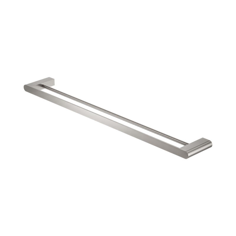 NERO BIANCA DOUBLE TOWEL RAIL 800MM BRUSHED NICKEL NERO BIANCA DOUBLE TOWEL RAIL 800MM BRUSHED NICKEL