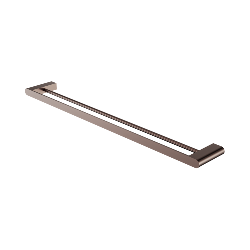 NERO BIANCA DOUBLE TOWEL RAIL 800MM BRUSHED BRONZE