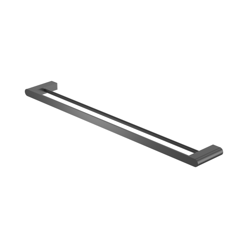 NERO BIANCA DOUBLE TOWEL RAIL 800MM GUN METAL