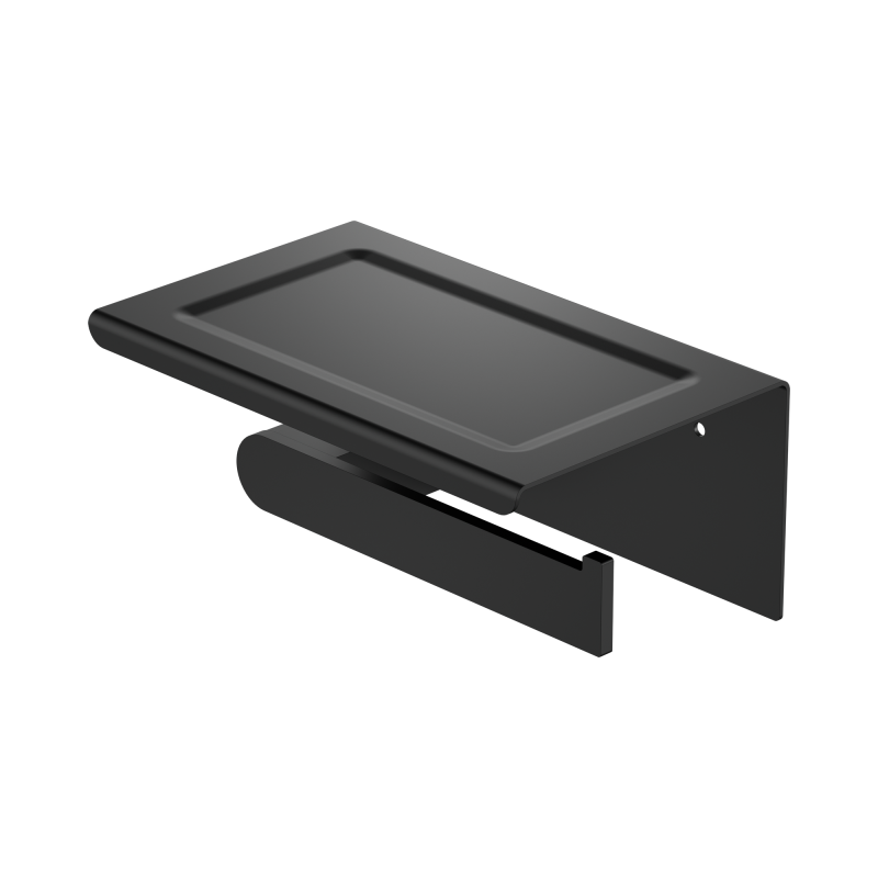 NERO BIANCA TOILET ROLL HOLDER WITH PHONE HOLDER MATTE BLACK NERO BIANCA TOILET ROLL HOLDER WITH PHONE HOLDER MATTE BLACK