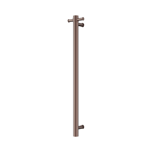 NERO MECCA 240V SINGLE VERTICAL HEATED TOWEL RAIL BRUSHED BRONZE NERO MECCA 240V SINGLE VERTICAL HEATED TOWEL RAIL BRUSHED BRONZE