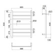 NERO MECCA 240V 7 BAR HEATED TOWEL LADDER GRAPHITE NERO MECCA 240V 7 BAR HEATED TOWEL LADDER GRAPHITE