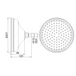 NERO YORK 200MM SHOWER HEAD CHROME