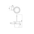 NERO BIANCA TOILET BRUSH HOLDER GUN METAL