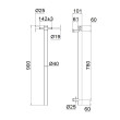 NERO MECCA 240V SINGLE VERTICAL HEATED TOWEL RAIL BRUSHED GOLD NERO MECCA 240V SINGLE VERTICAL HEATED TOWEL RAIL BRUSHED GOLD