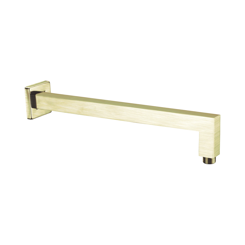 NERO SQUARE SHOWER ARM BRUSHED GOLD
