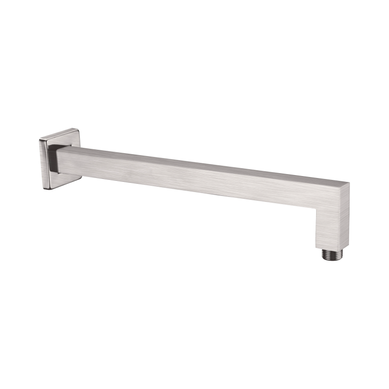 NERO SQUARE SHOWER ARM BRUSHED NICKEL